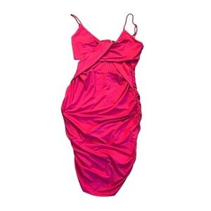 Revolve Superdown Small Giana Twist Front Dress in Pink NWT